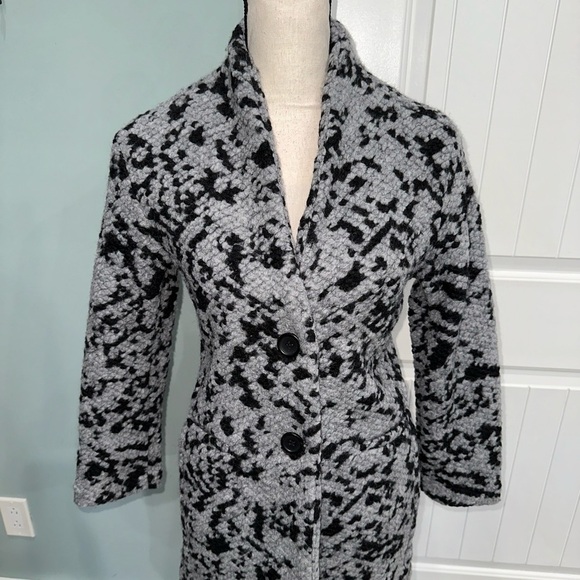 Banana Republic Wool Blend Collarless Knit Coat size Petite XS - Picture 3 of 8